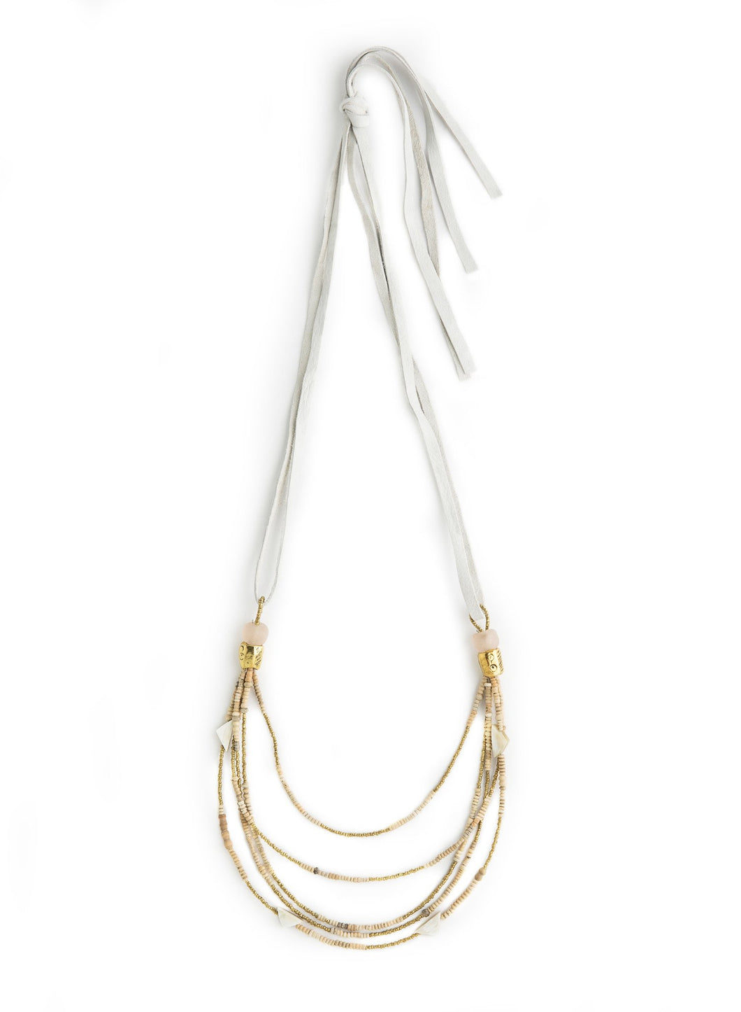 Layered Clay + Horn Necklace