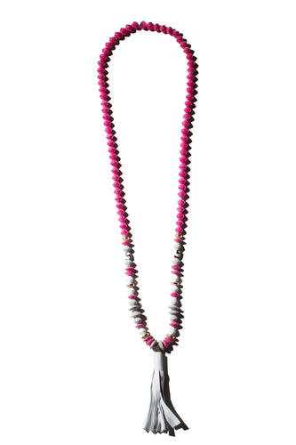 Berry White Tassel Necklace