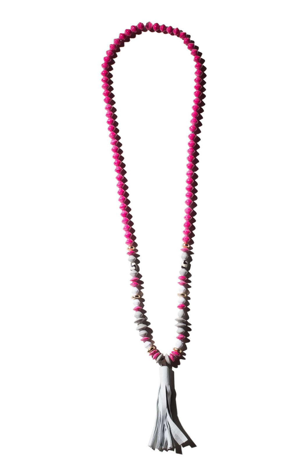 Berry White Tassel Necklace