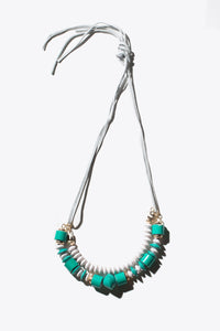 Leather & Paper Necklace
