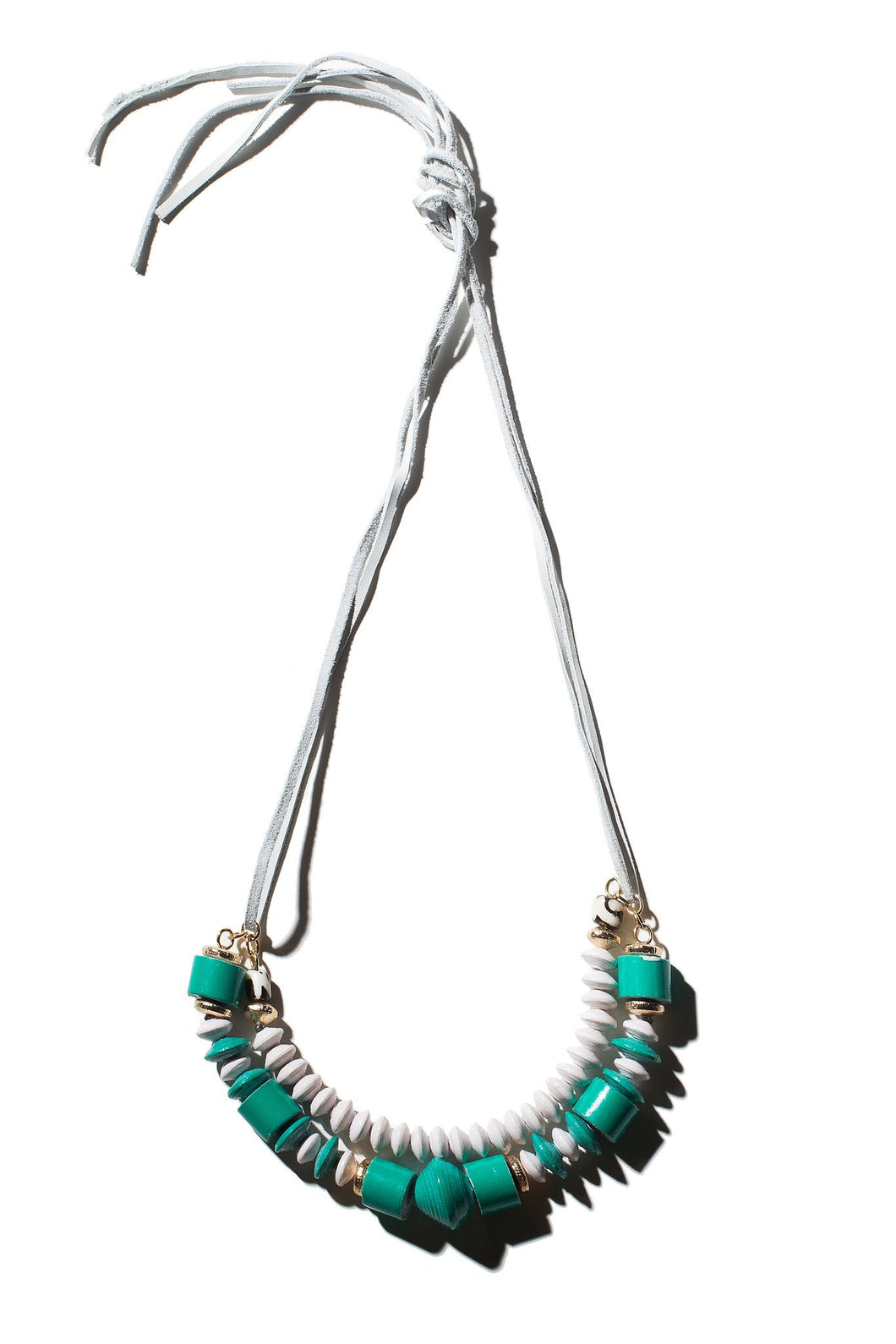 Leather & Paper Necklace