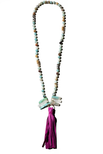 Cuban Beaded Tassel Necklace