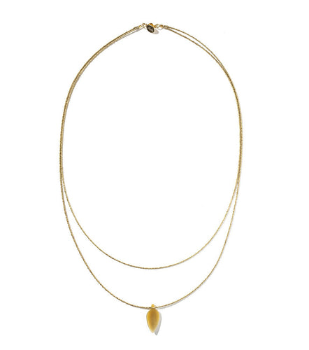 Horn Small Leaf Necklace