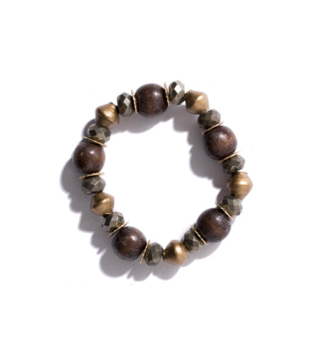 Mixed-Media Stretch Bracelet with Pyrite - Exclusive to Neiman Marcus