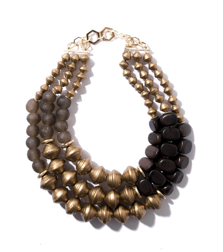 Three-Strand Metallic Necklace - Exclusive for Neiman Marcus
