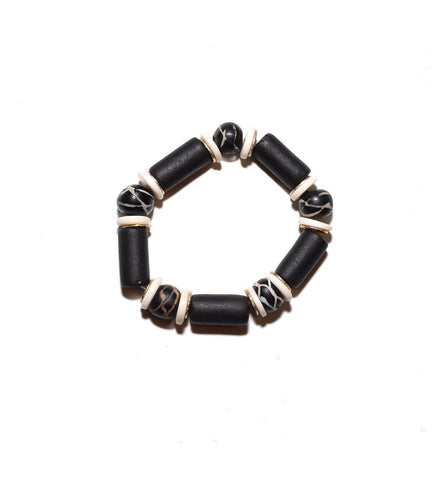 Nile Black Bone Bead Bracelet