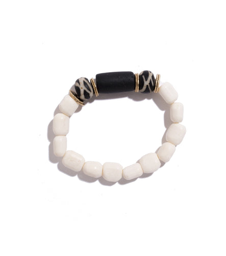 Nile White and Black Bracelet