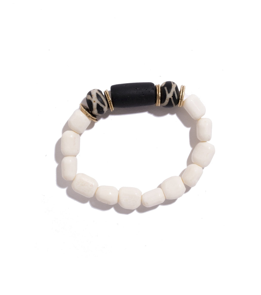 Nile White and Black Bracelet