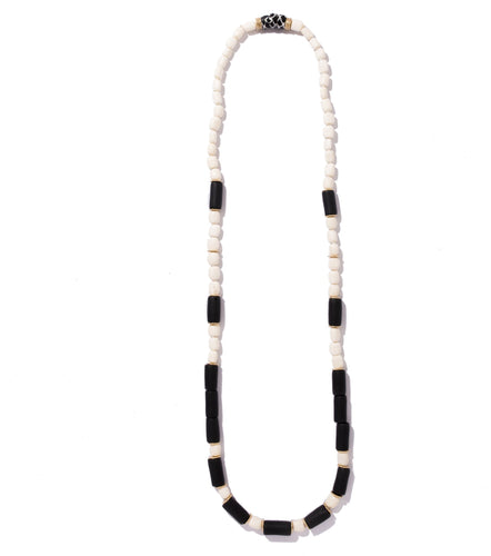 Nile Long Black and White Necklace