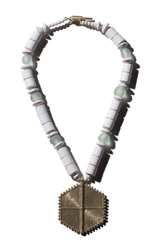 Nile Paper + Hexagon Pendant