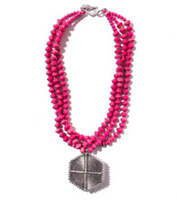 Load image into Gallery viewer, Collar Necklace with Hexagon Pendant