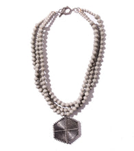 Load image into Gallery viewer, Collar Necklace with Hexagon Pendant