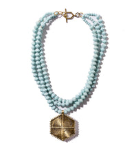 Load image into Gallery viewer, Collar Necklace with Hexagon Pendant