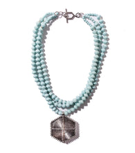 Load image into Gallery viewer, Collar Necklace with Hexagon Pendant
