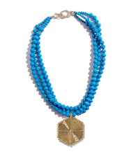 Load image into Gallery viewer, Collar Necklace with Hexagon Pendant