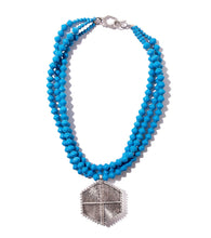 Load image into Gallery viewer, Collar Necklace with Hexagon Pendant
