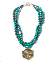 Load image into Gallery viewer, Collar Necklace with Hexagon Pendant