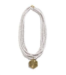 Demi Necklace with Hexagon Pendant