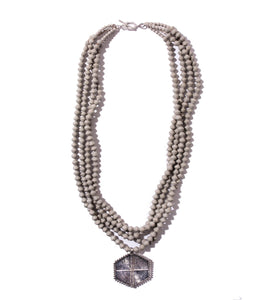 Demi Necklace with Hexagon Pendant