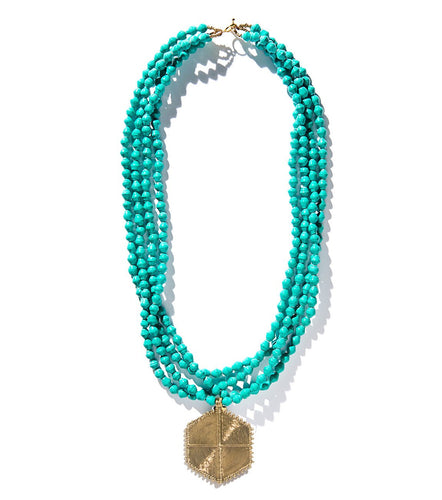 Demi Necklace with Hexagon Pendant