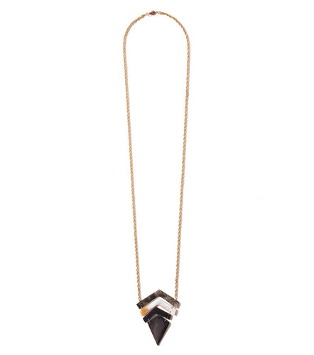 Chevron Horn Pieced Necklace