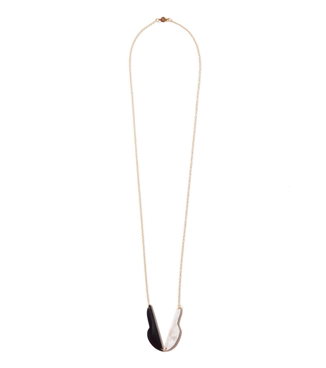 Long Mixed Horn Necklace
